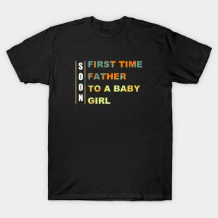 vintage promoted to father first time father T-Shirt